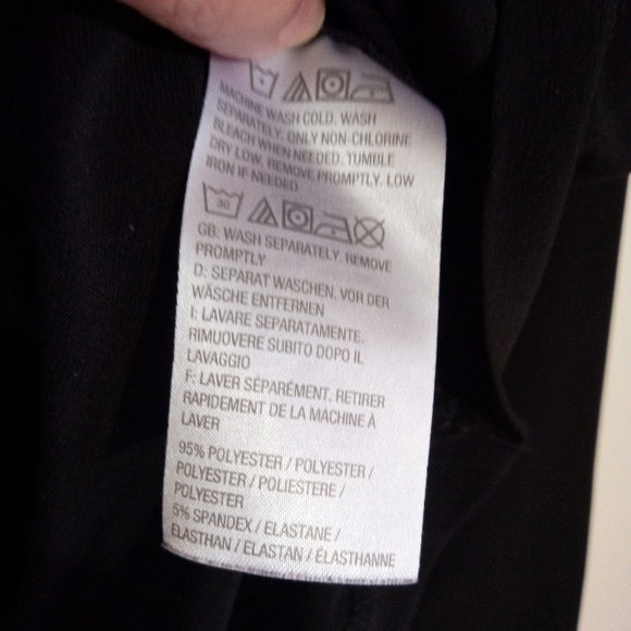 Susan Graver black mock neck long sleeve top - Picture 6 of 8